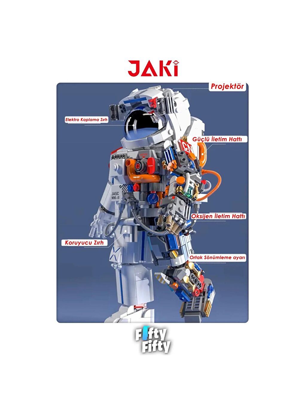 Jaki Şafak Projesi Astronotları Block Lego Yapı Oyuncağı 900 Parça (JK9106)-3