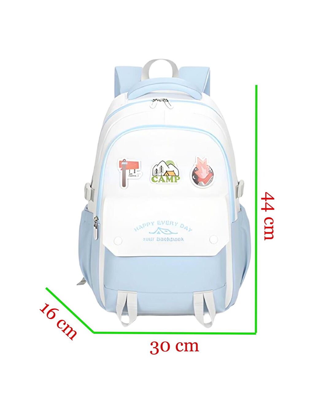 3 Bölmeli New Star Kolej Okul Sırt Çantası Siyah (MU-1643)-1