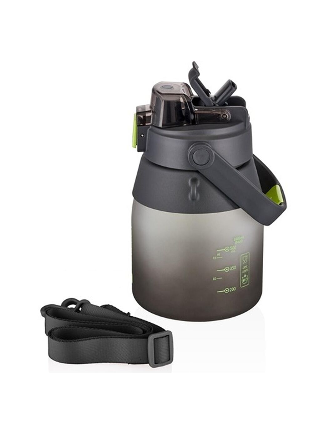 Askılı Su Matarası 1000 ml Pipetli/Pipetsiz Çift Kullanım VGN6275-1