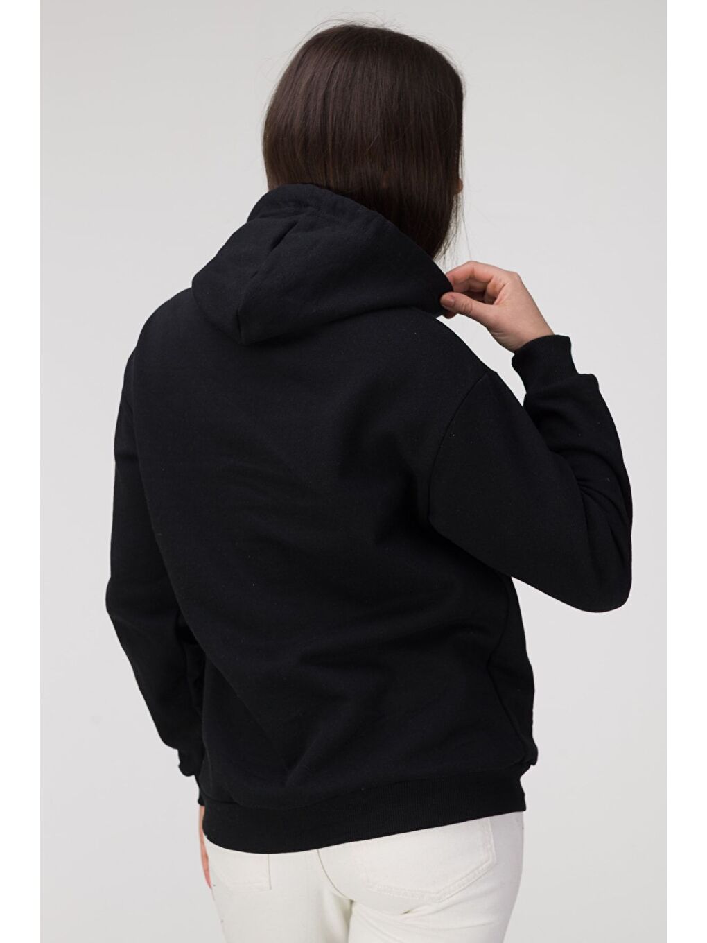 Kadın Siyah Oversize Hırka-2