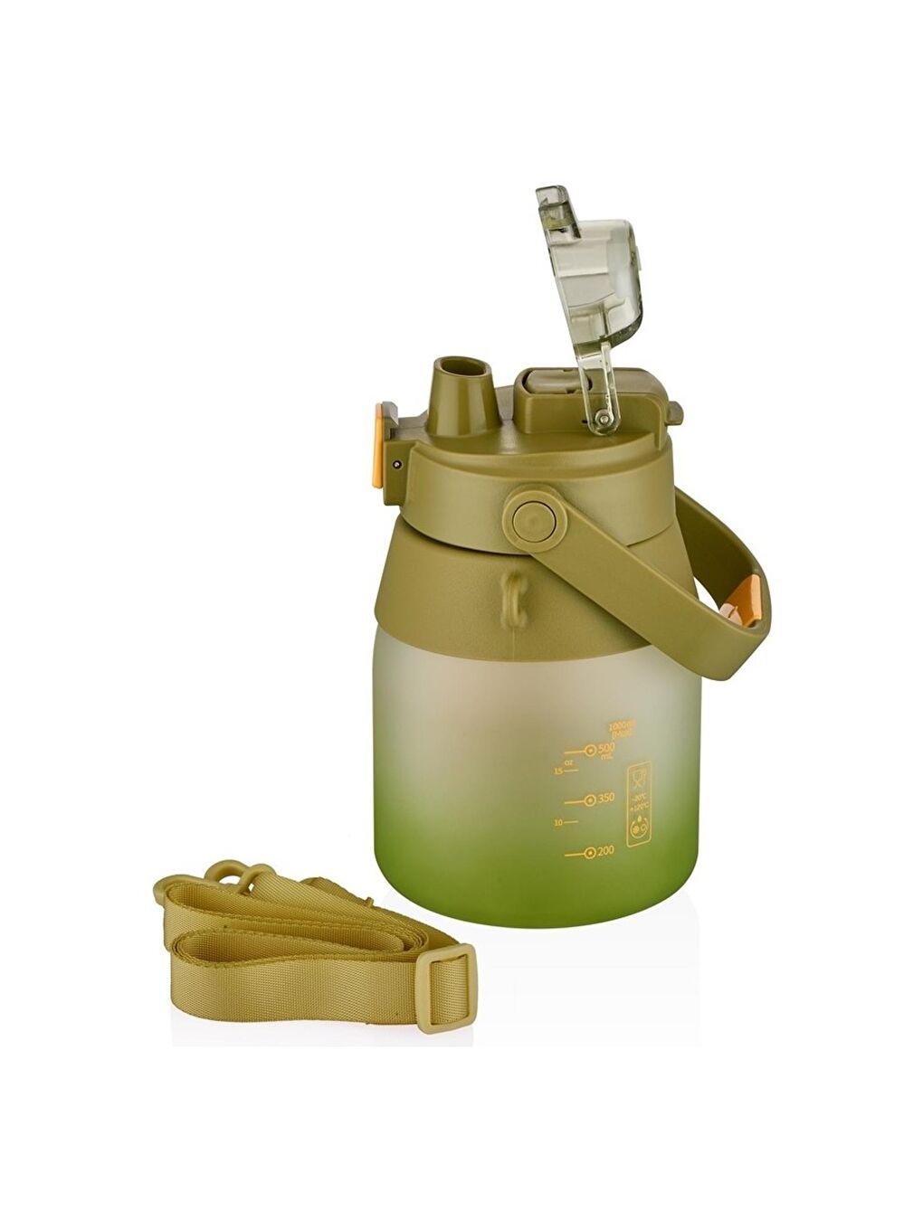 Askılı Su Matarası 1000 ml Pipetli/Pipetsiz Çift Kullanım VGN6275-1