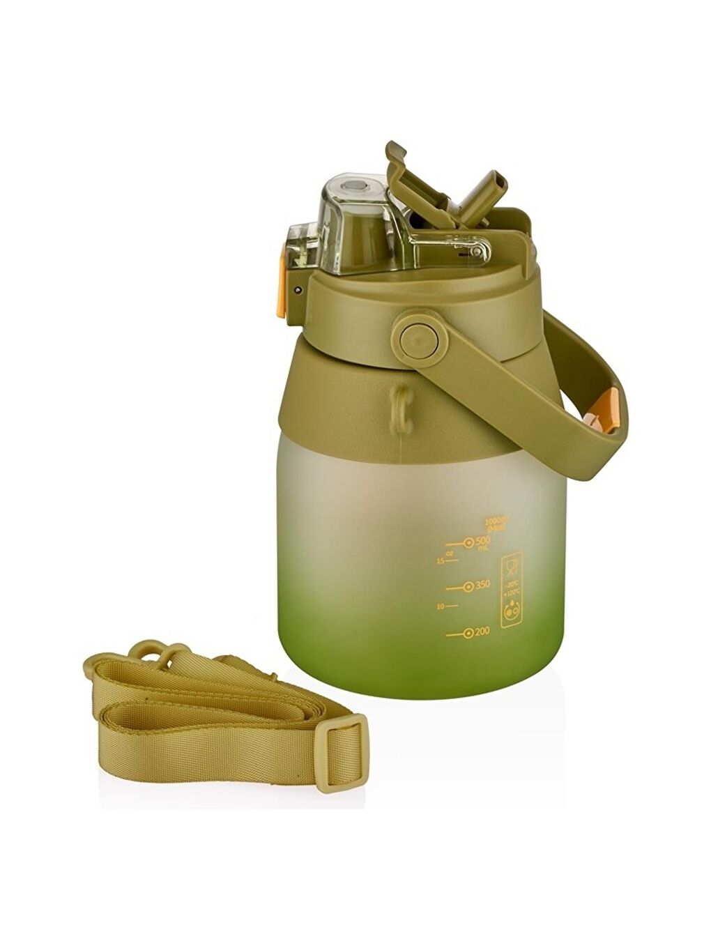 Askılı Su Matarası 1000 ml Pipetli/Pipetsiz Çift Kullanım VGN6275-2