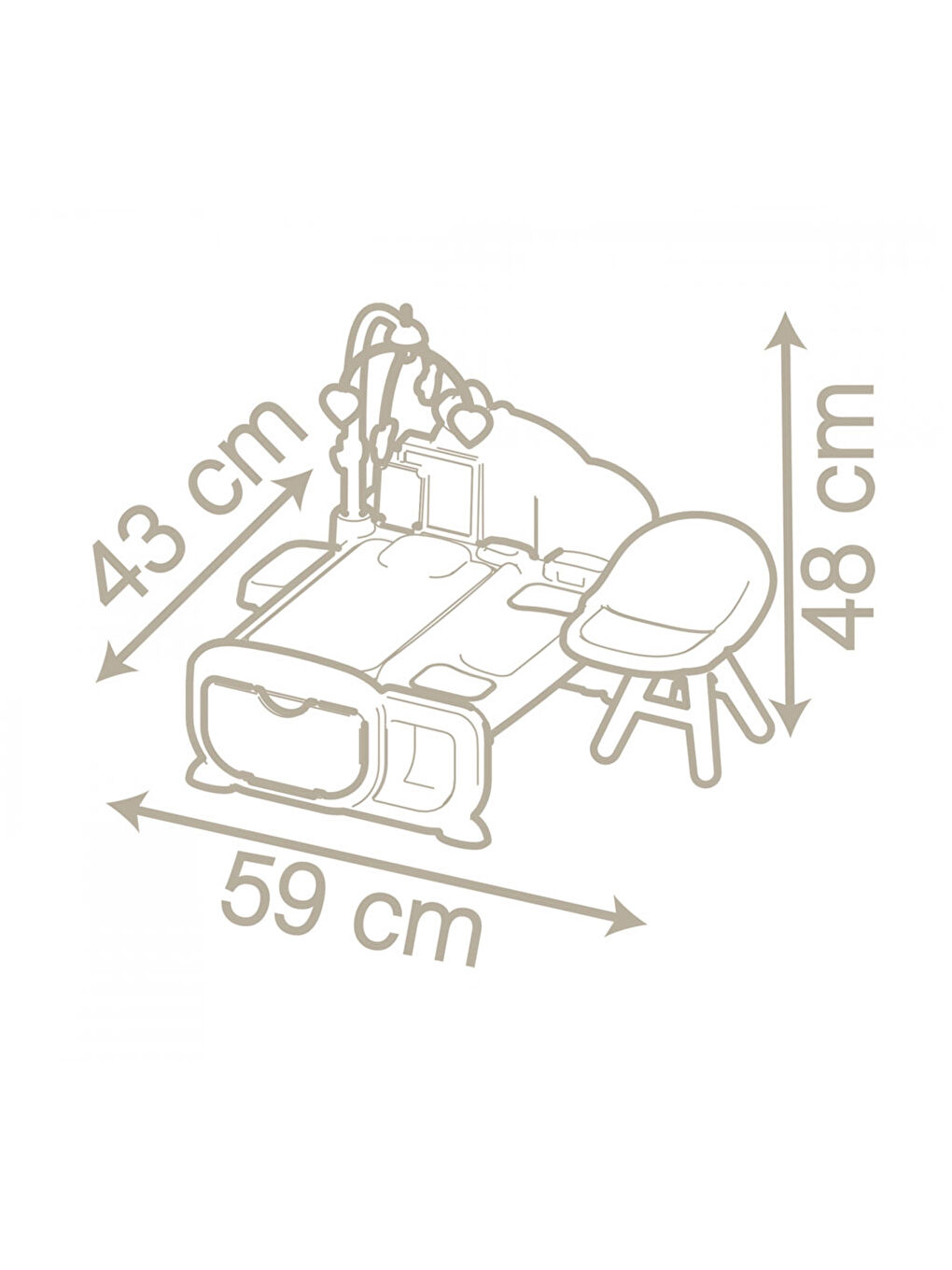 Baby Nurse 3'ü 1 Arada Bebek Oyun Seti 7600220379-5