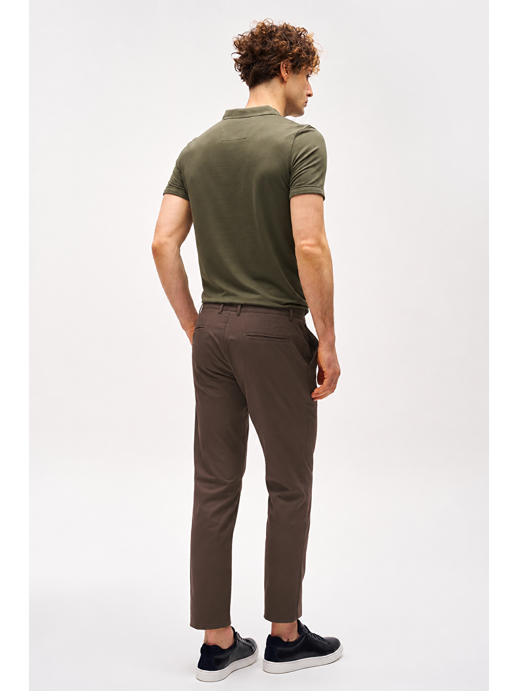 Kahverengi Erkek Kahve Pamuklu Dynamic Fit Pantolon-2