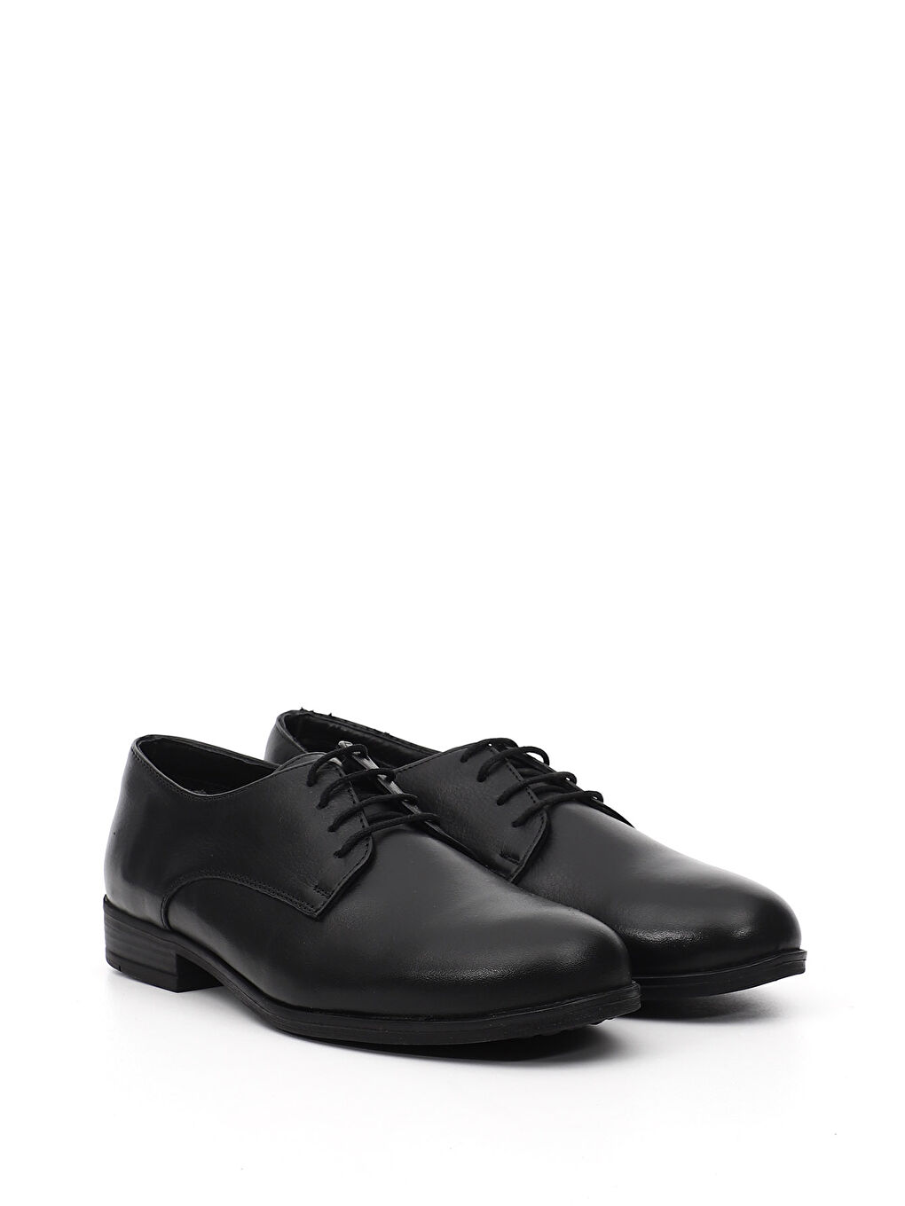 Siyah Kadın SİYAH Bağcıklı Hakiki Deri Oxford Ayakkabı-1