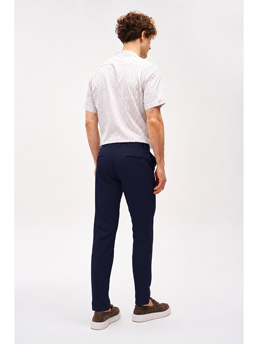 Erkek Lacivert Pamuklu Dynamic Fit Pantolon-2