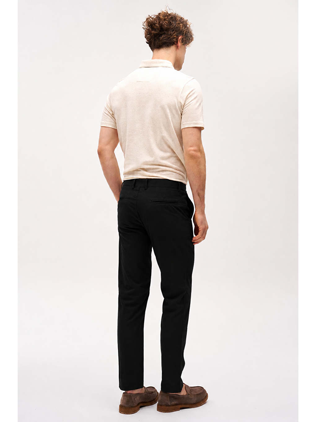 Erkek Siyah Pamuklu Dynamic Fit Pantolon-2