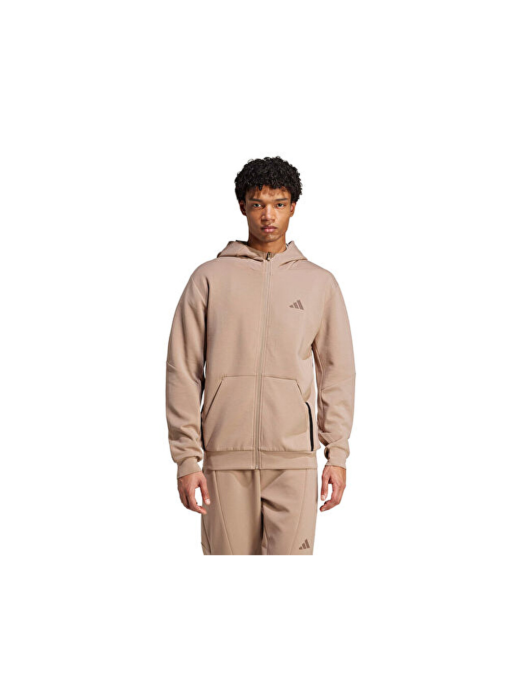 Ekru D4t Full-zip Ho Erkek Günlük Fermuarlı Sweatshirt Jx0690 Krem