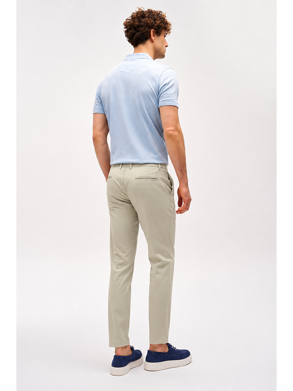 Erkek Bej Pamuklu Dynamic Fit Pantolon-2