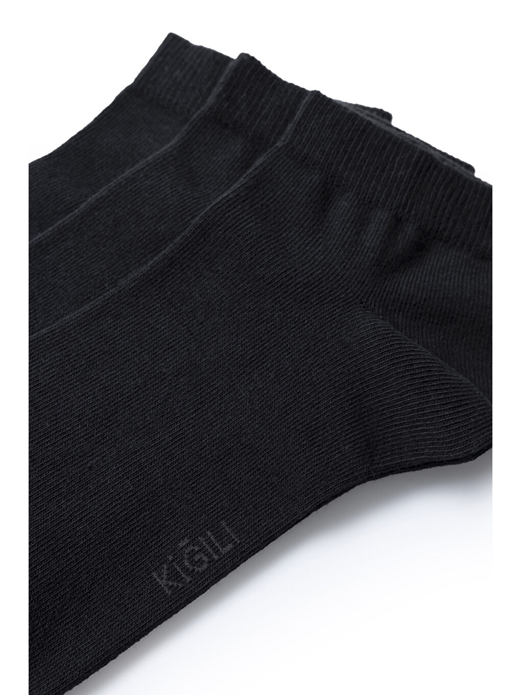 Siyah 3'lü Pamuklu Esnek Spor Çorap Seti-1