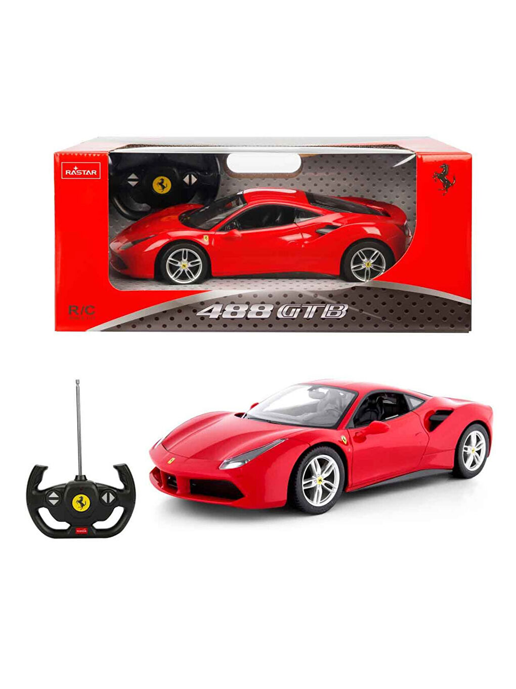 Ferrari 488 GTB Uzaktan Kumandalı Işıklı Araba Kırmızı S00075600