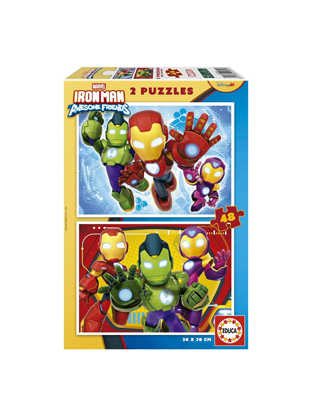 Çocuk Puzzle 2x48 Parça Iron Man ve Arkadaşları 20345