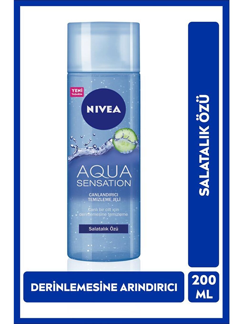 Yüz Temizleme Jeli Aqua Sensation Canlandırıcı 200 ml, Salatalık Özü