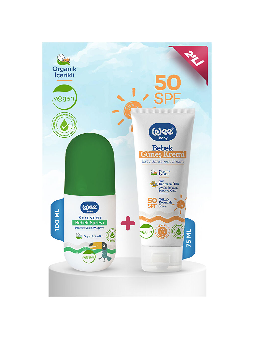 Bebek Koruyucu Sprey 150 ml + Güneş Kremi 75 ml-1