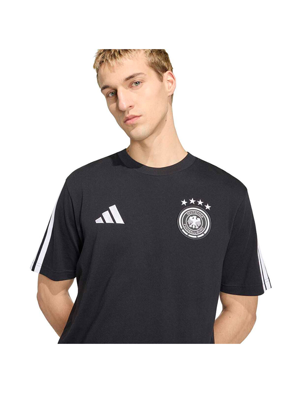 Almanya DNA Erkek Siyah Yuvarlak Yaka Tişört-1