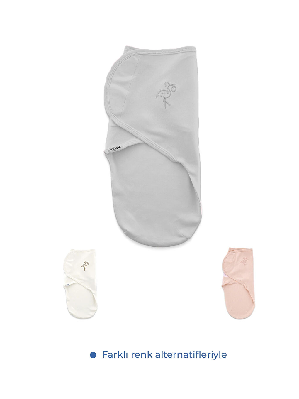 İnterlok Pamuklu Bebek Kundak Gri-5