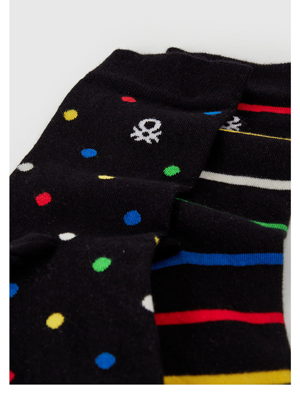 Unisex Lacivert - Siyah Pamuk Karışımlı Desenli Logo Detaylı 2'li Yılbaşı Temalı Soket Çorap Seti-1