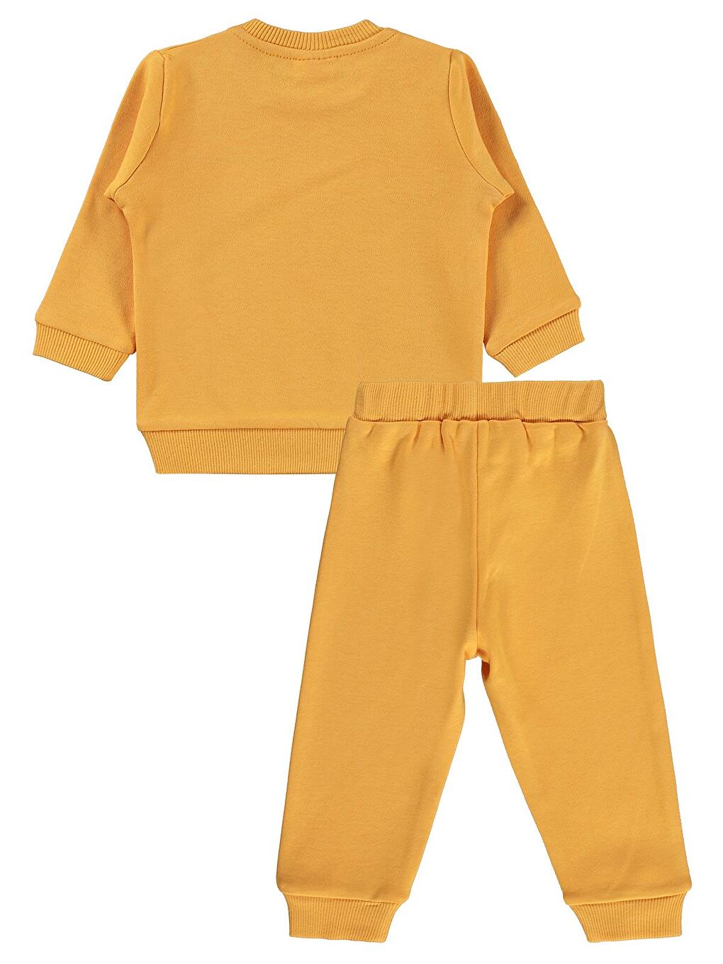 Sarı Baby Erkek Bebek Kaplan Baskılı 6-18 Ay Takım - Hardal-1