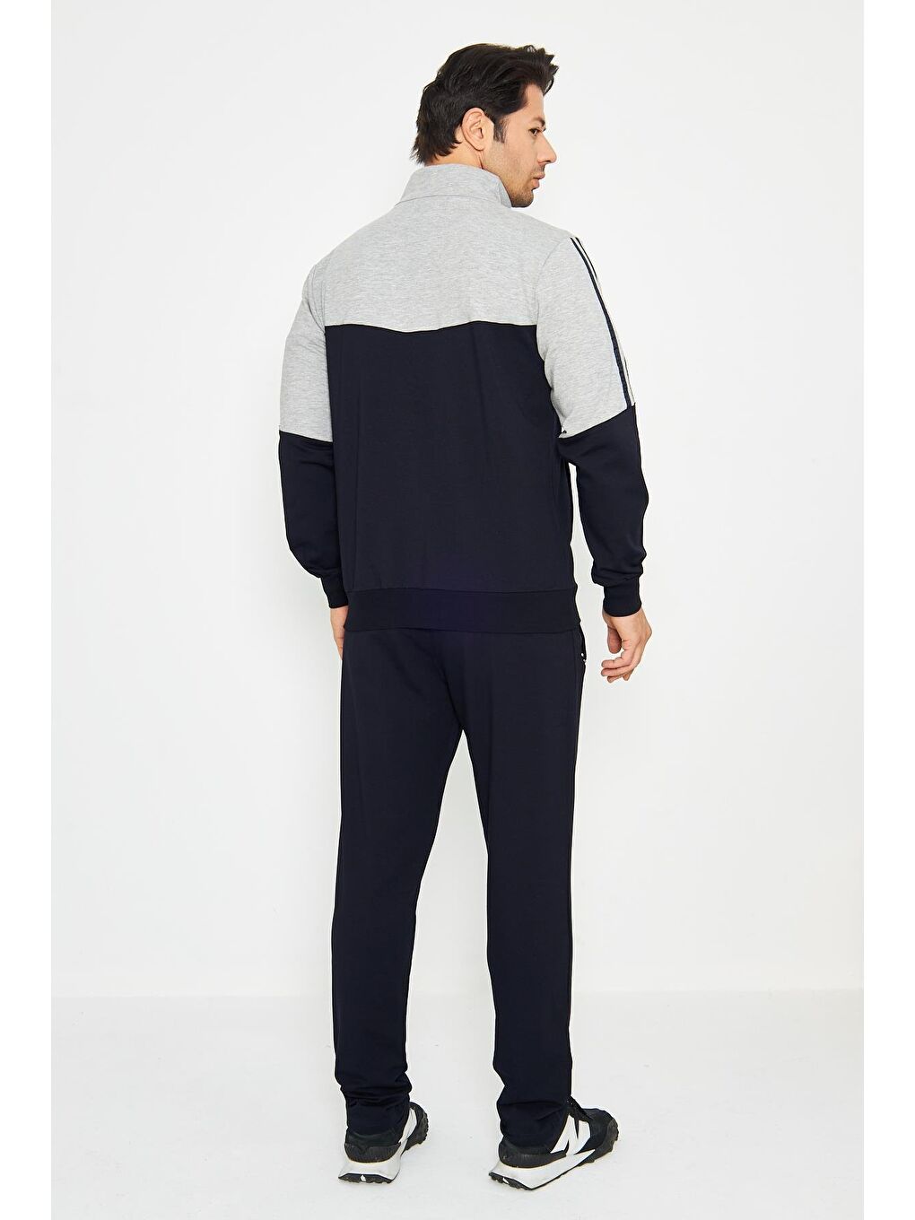 Lacivert Pamuklu Büyük Beden Erkek Eşofman Takımı 201513-5