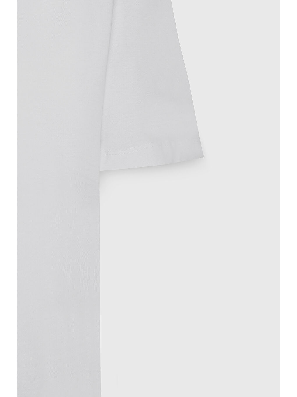 Erkek Kırık Beyaz Oversize %100 Pamuk Bol Kesim Bisiklet Yaka Baskılı Tişört-7