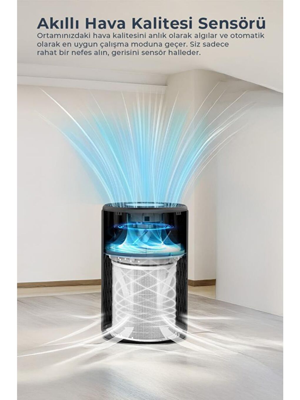SAP-5507 HEPA H13 Filtreli Hava Temizleyici Siyah – Toz / Koku Giderici, Sessiz ve Enerji Tasa-4