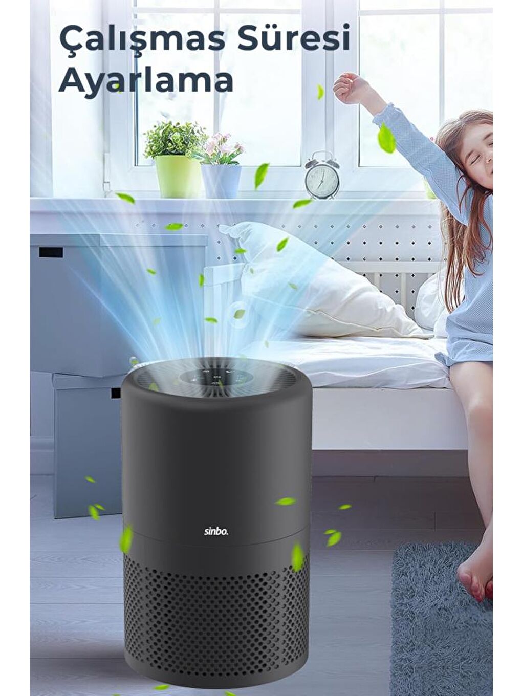 SAP-5507 HEPA H13 Filtreli Hava Temizleyici Siyah – Toz / Koku Giderici, Sessiz ve Enerji Tasa-5