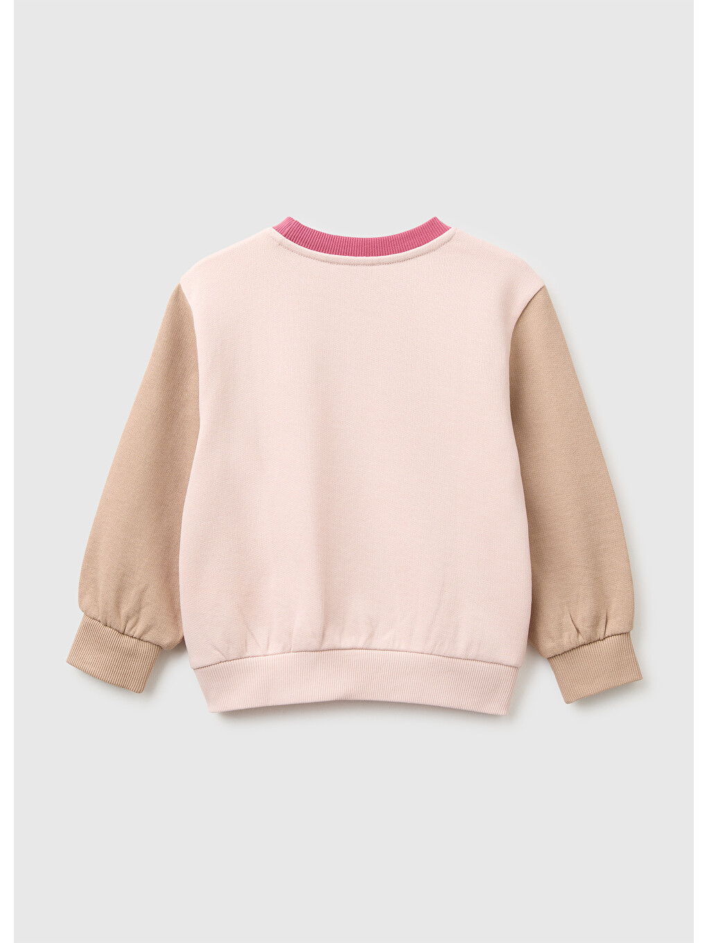 Kız Bebek Lila Önü İşlemeli Uzun Kollu Bisiklet Yaka Sweatshirt-1