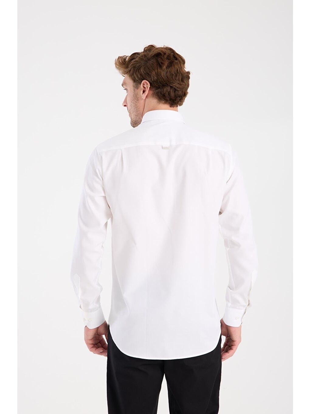 Aclub Ac10108 Armür Pamuklu Regular Fit Beyaz Düğmeli Yaka Erkek Desenli Gömlek-7