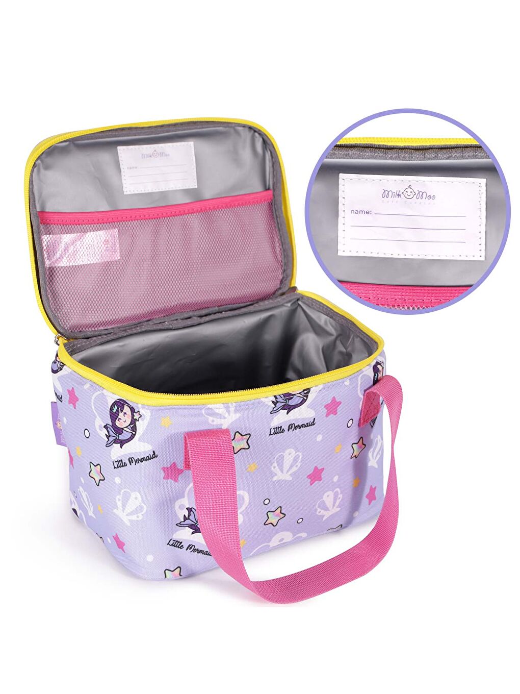 Çocuk Sırt Çantası, Kalem Kutusu, Beslenme Çantası 3'lü Set Pırıltılı Deniz Kızı-6