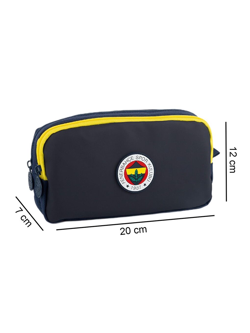 2 Bölmeli Logo Baskılı Suni Deri Kalemlik Lacivert (25746)-1