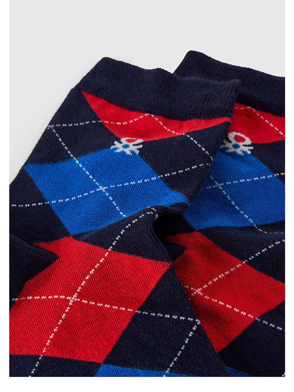 Unisex Bordo Pamuk Karışımlı Desenli Logo Detaylı Yılbaşı Temalı Soket Çorap-1