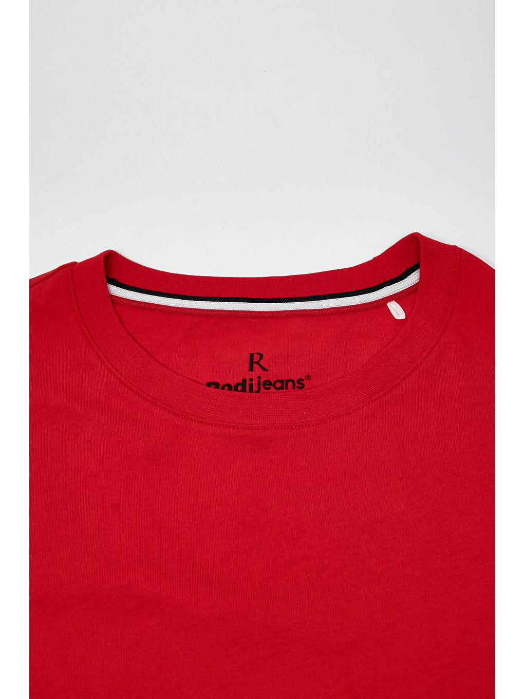 Kırmızı Erkek Bisiklet Yaka T-shirt 6212-5