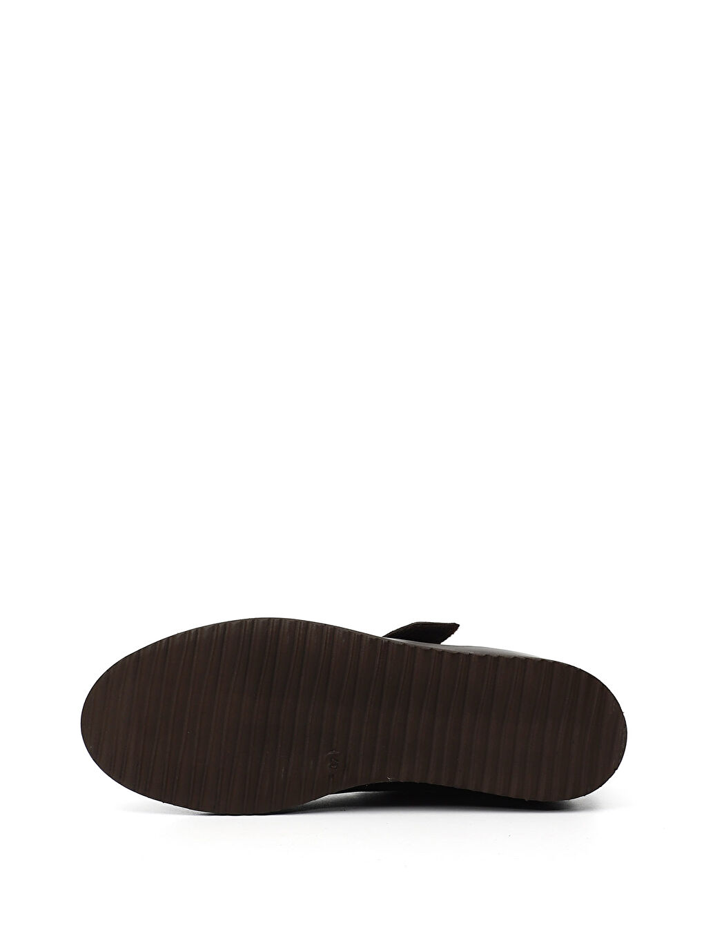 Kahverengi Kadın KAHVERENGİ Dolgu Taban Taş Detaylı Hakiki Deri Ayakkabı-3