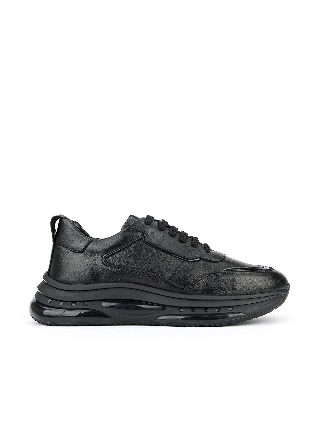 Erkek Hakiki Deri Günlük Sneaker 1611065Z006 Siyah