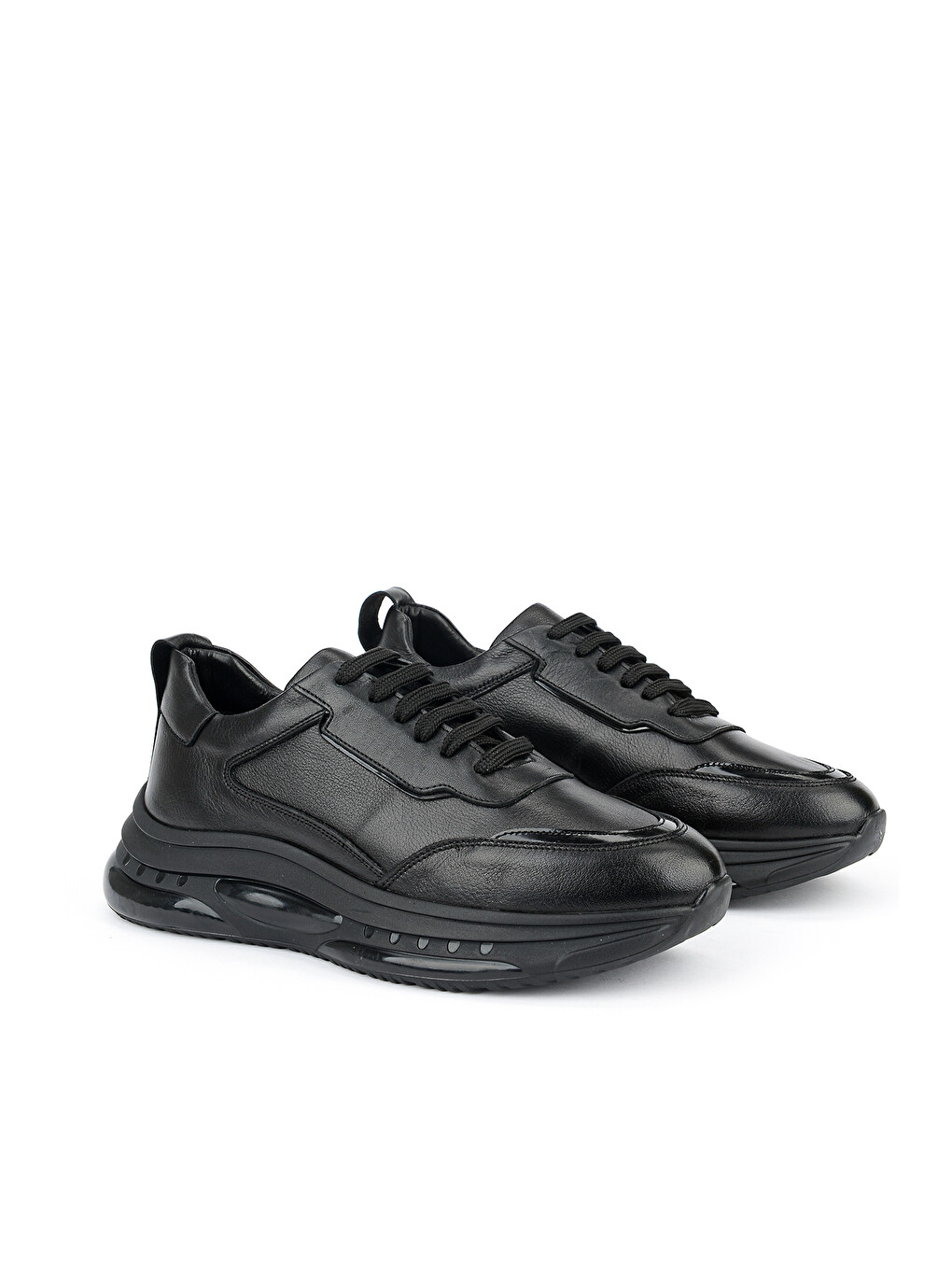 Erkek Hakiki Deri Günlük Sneaker 1611065Z006 Siyah-1