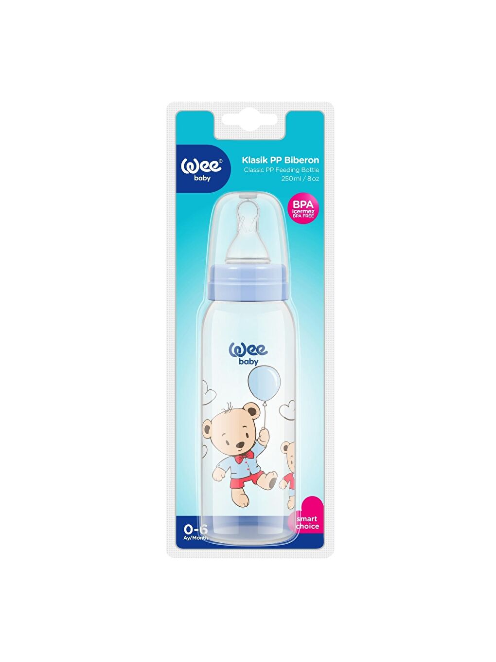 Klasik Pp Biberon 250 ml - Mavi (2'li Set)-1