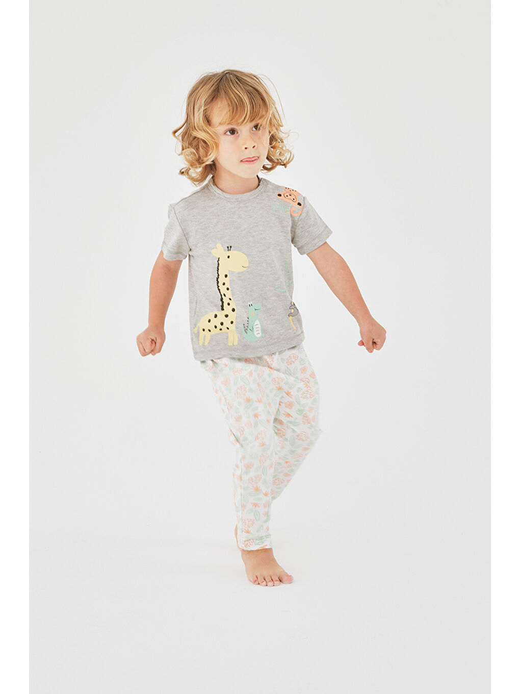 Turuncu Erkek Bebek 2li Pantolon Set-4