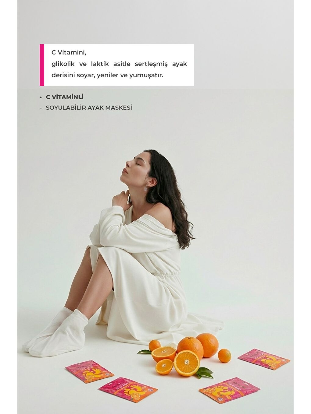C Vitaminli Peeling Etkili Soyulabilen Çorap Tipi Ayak Maskesi 30 ml-3