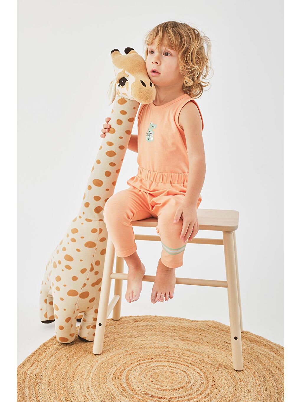 Turuncu Erkek Bebek 2li Pantolon Set-9