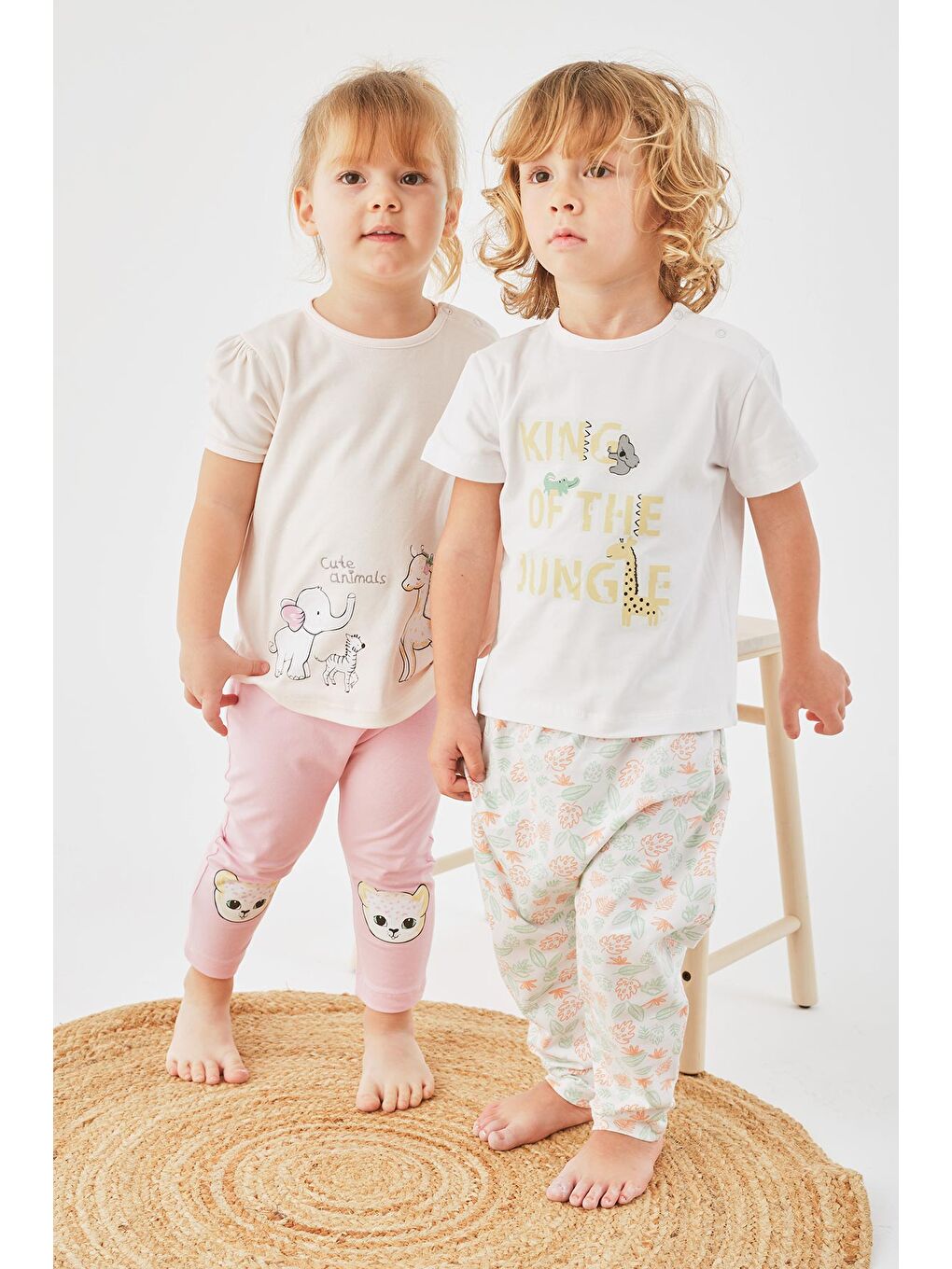 Turuncu Erkek Bebek 2li Pantolon Set-10