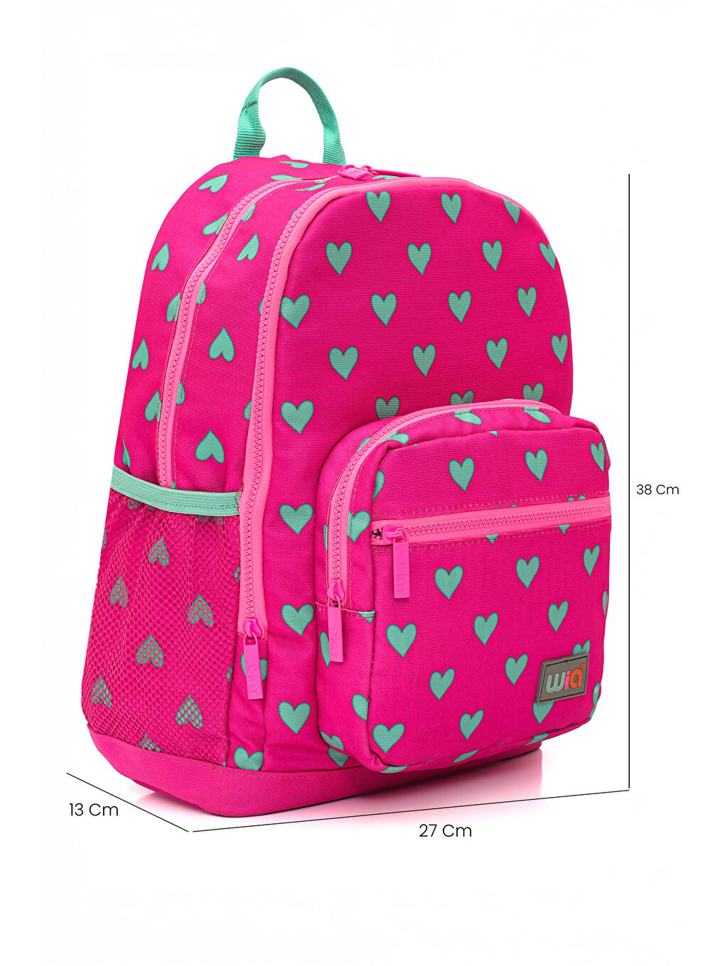Kids Kalp Desenli 4 Bölmeli İlkokul Çantası-7