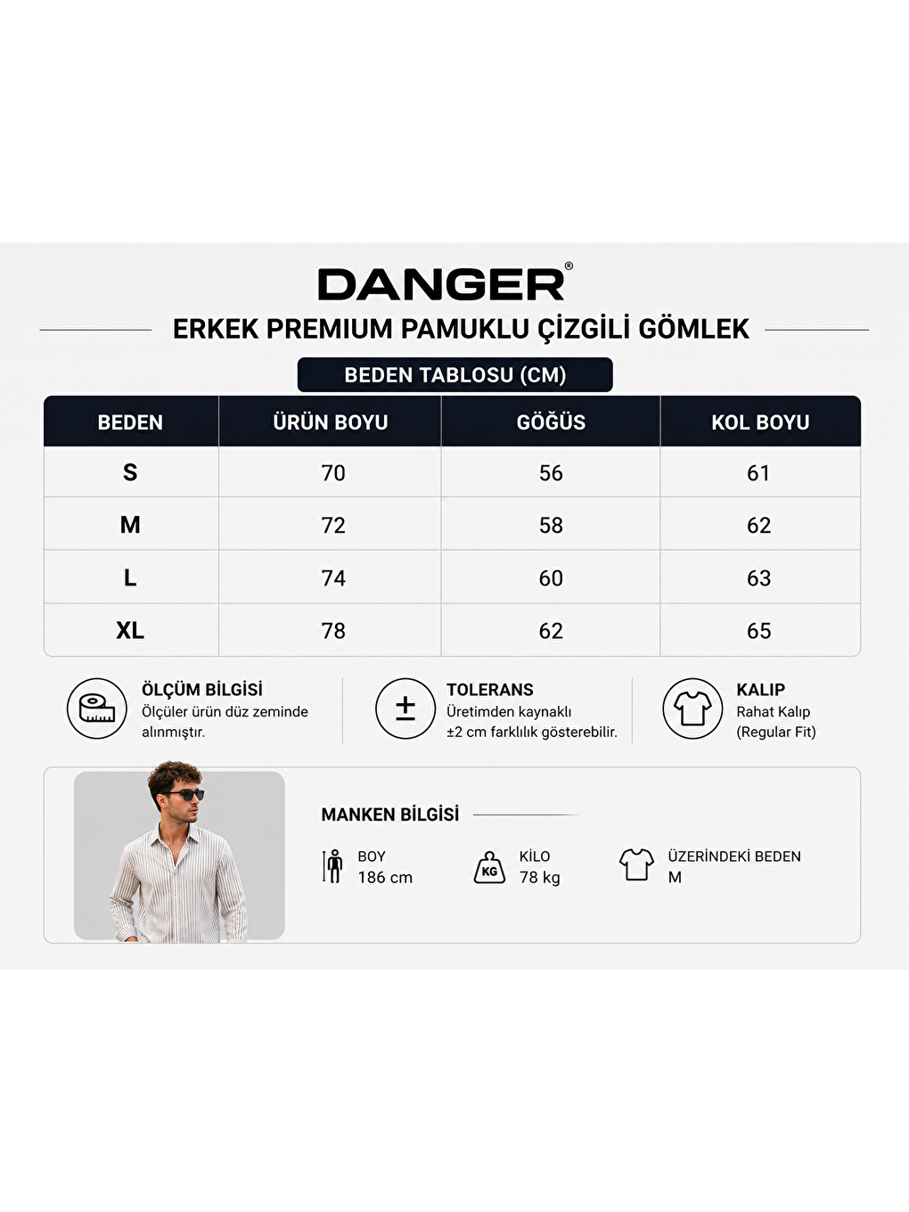 Erkek Premium Pamuklu Çizgili Gömlek Lacivert 3002DNGR-4
