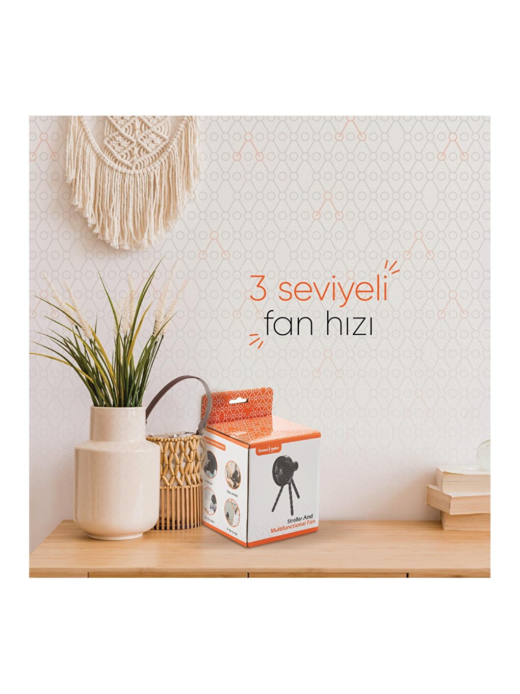 Çok Fonksiyonlu Bebek Arabası Fanı-8