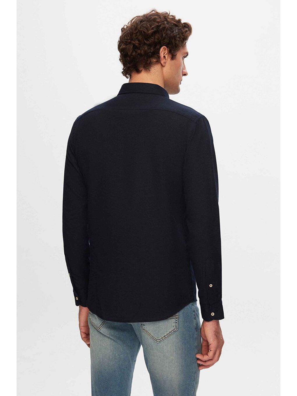 Slim Fit Mavi Düz Jean Jean Beş Cepli Elastanlı Yıkamalı Denim Pantolon-2