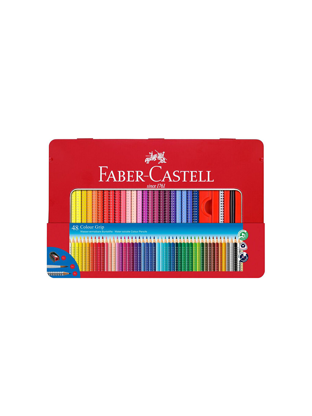 Grip Boya Kalemi Tin 48'li, Ergonomik Gövde,Metal Kutulu-1