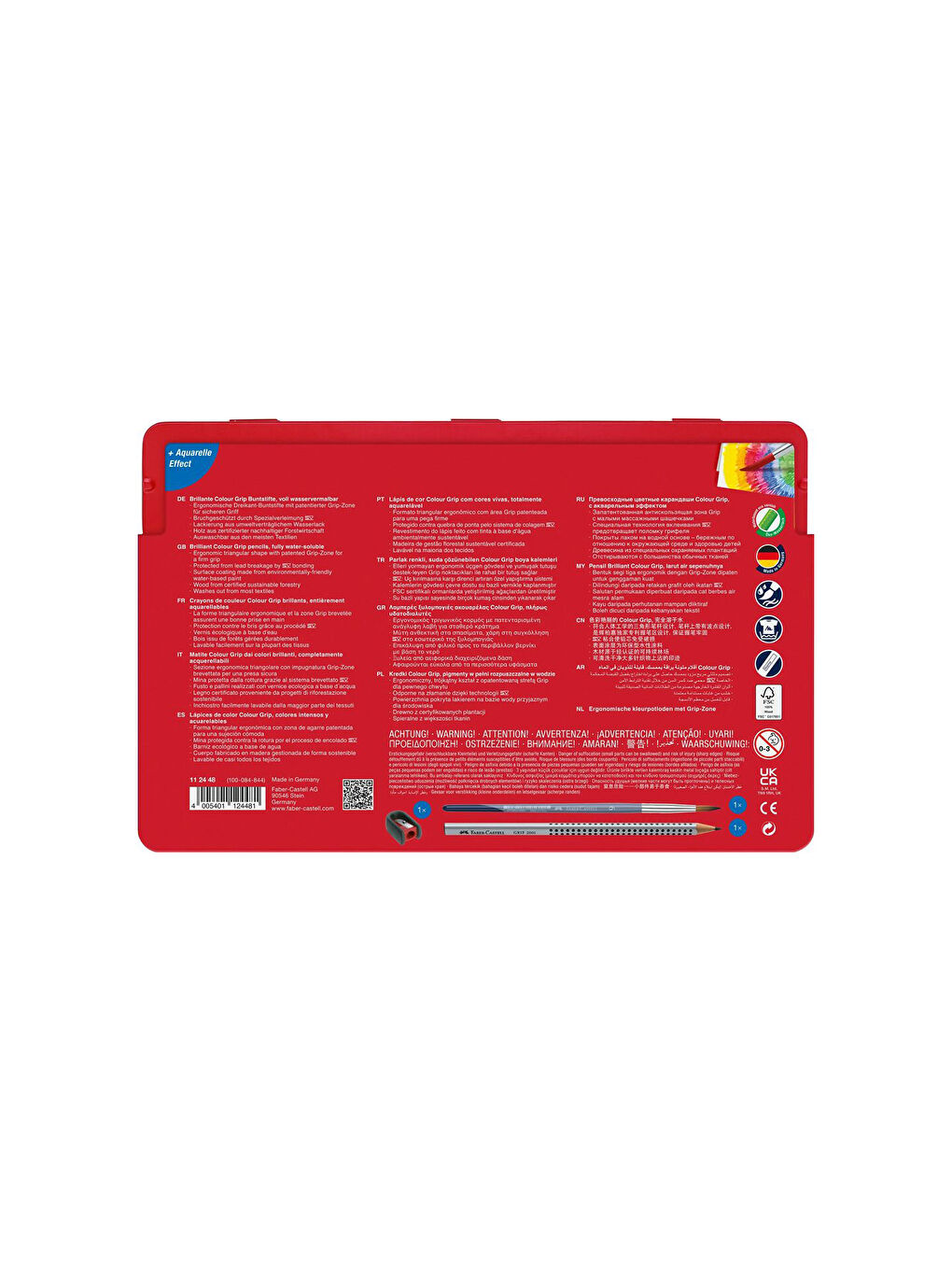 Grip Boya Kalemi Tin 48'li, Ergonomik Gövde,Metal Kutulu-2