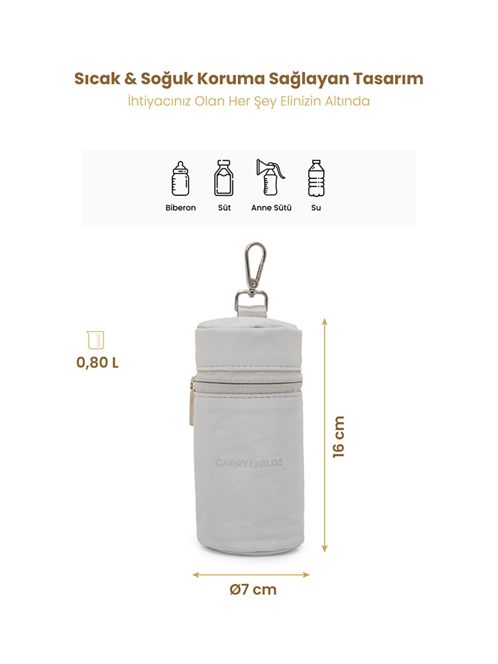 Mini MilkMate Kompakt Isı Yalıtımlı Biberon Çantası ve Anne Sütü Taşıma Çantası-1