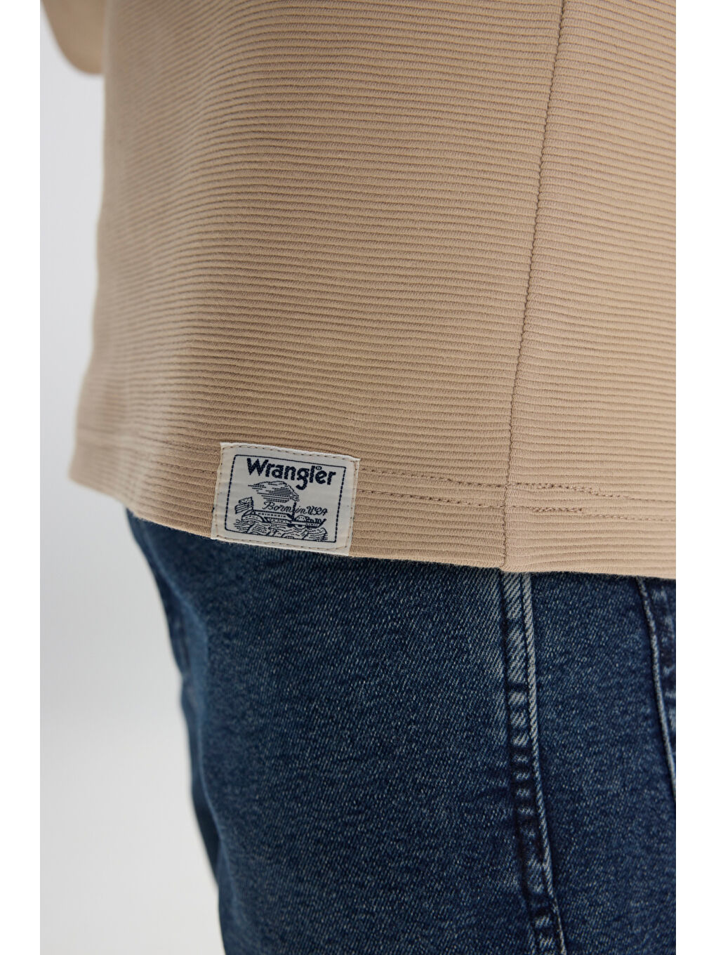 Regular Fit Normal Kesim Bisiklet Yaka %100 Pamuk Bej Sweatshirt-5