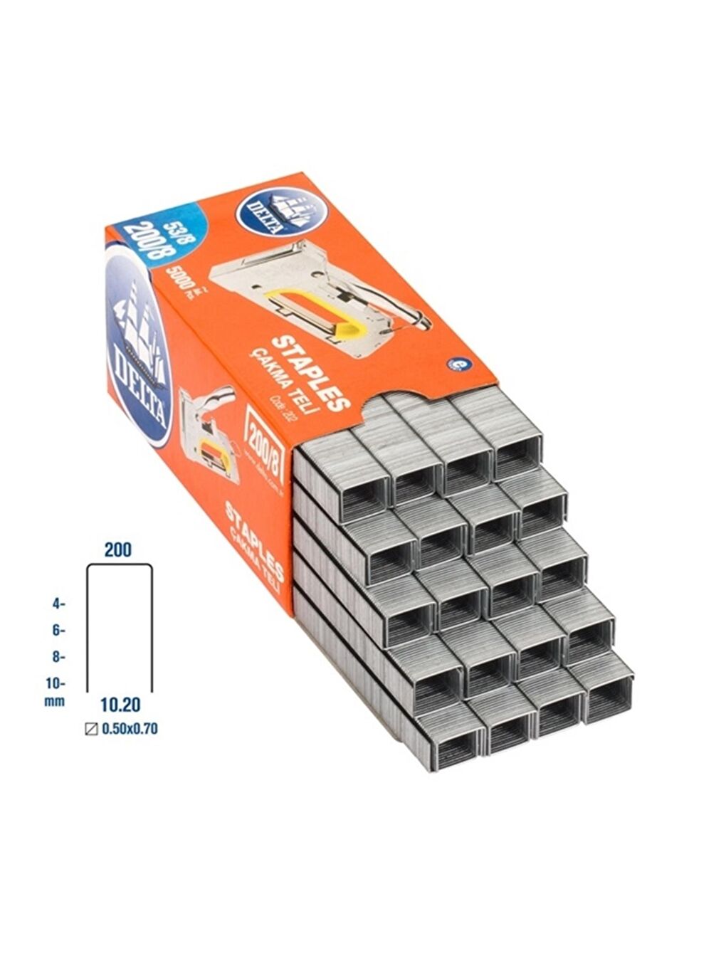 202 Çakma Zımba Teli No 200/8 5000 li Kutu