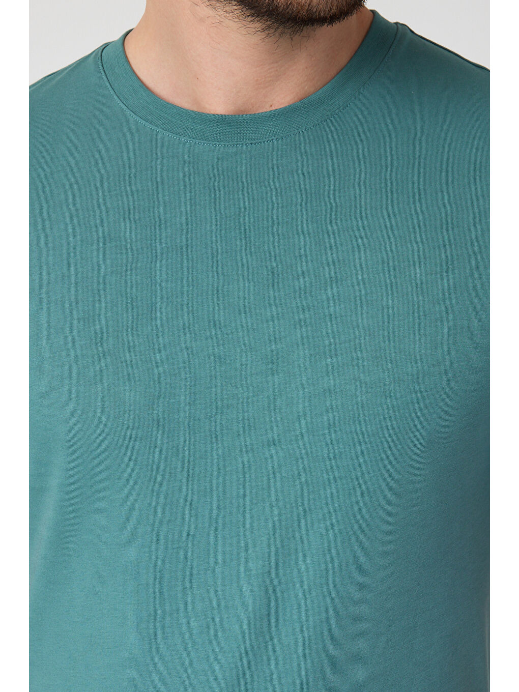 Petrol Erkek Bisiklet Yaka T-shirt 6212-4